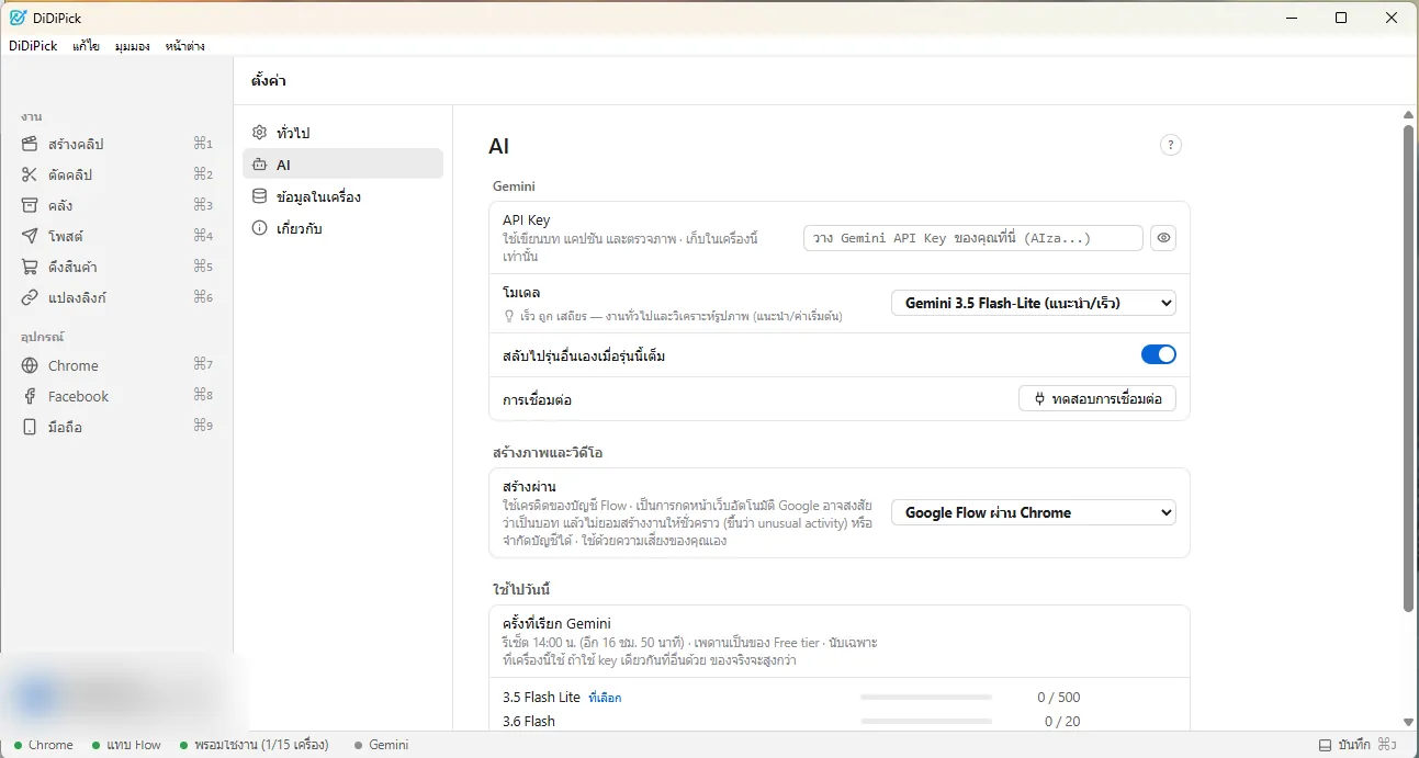 The API Key field