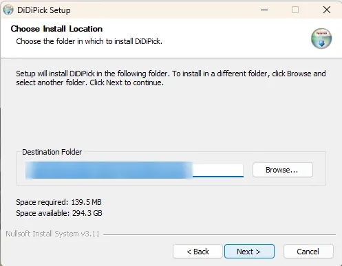 Install location